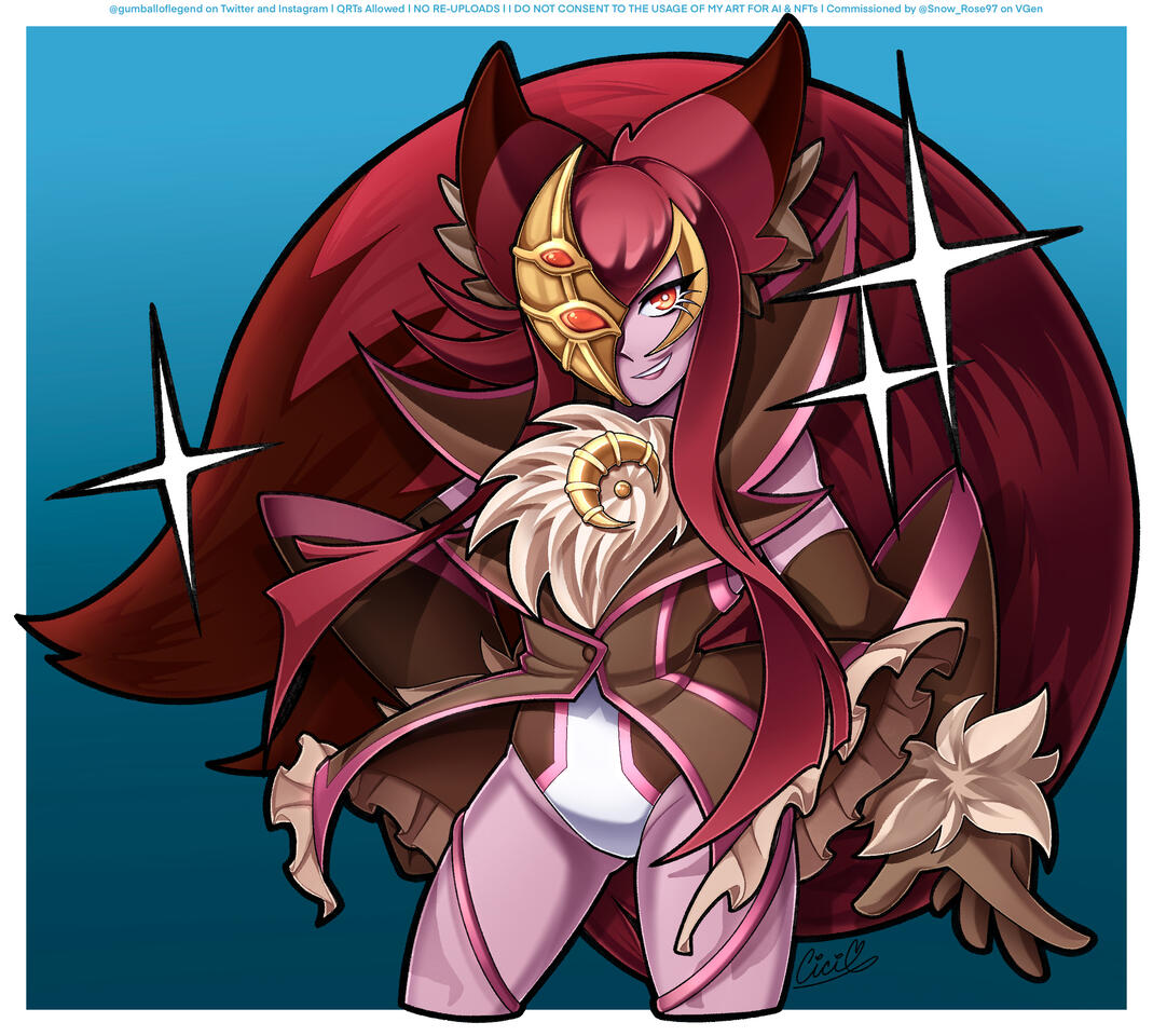 Lunalight Crimson Fox for @Snow_Rose97 on Twitter/VGen