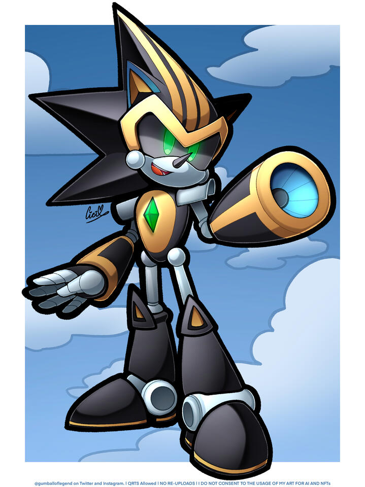 Shard the Metal Sonic for @Snow_Rose97 on Twitter/VGen