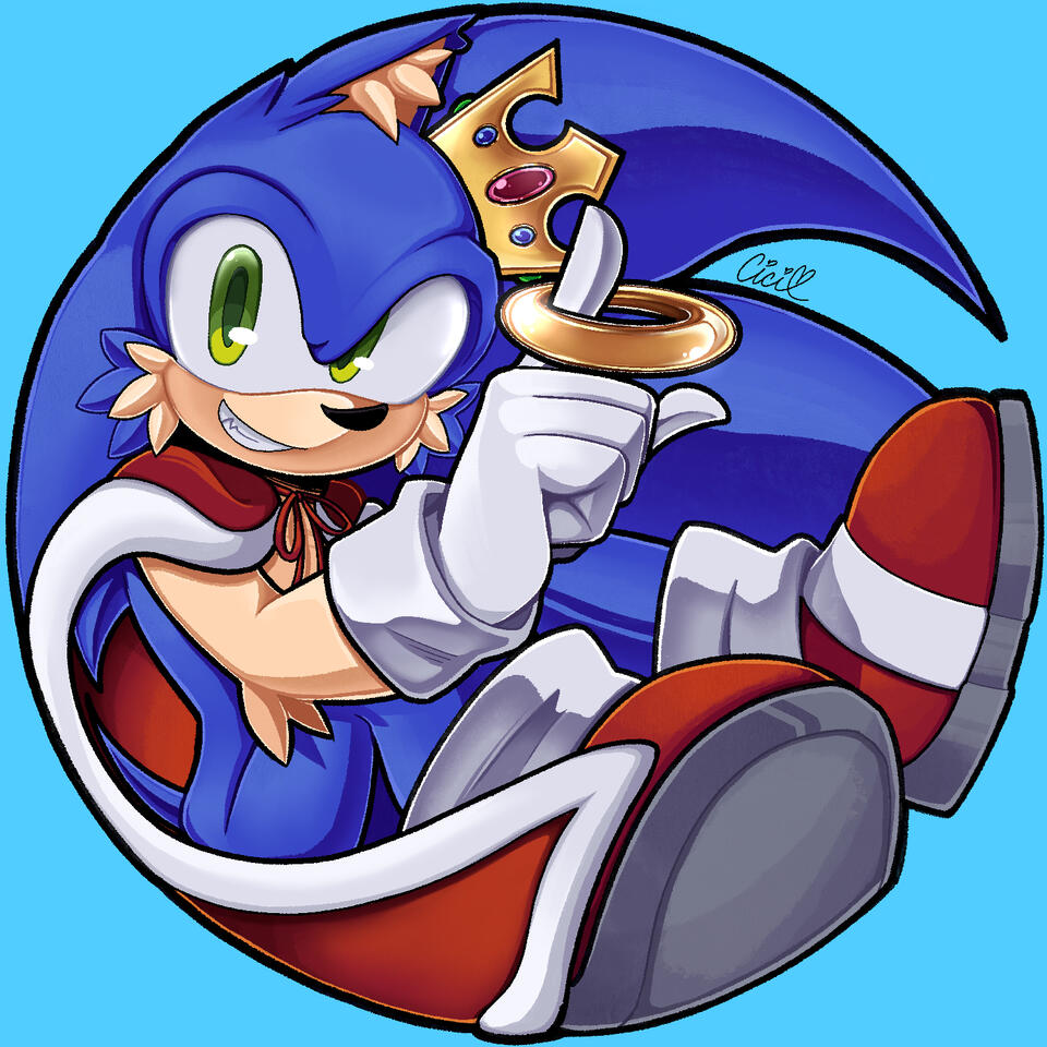 Bubbled Character Icon for @SonicKing9 on Twitter (Normal Variant)