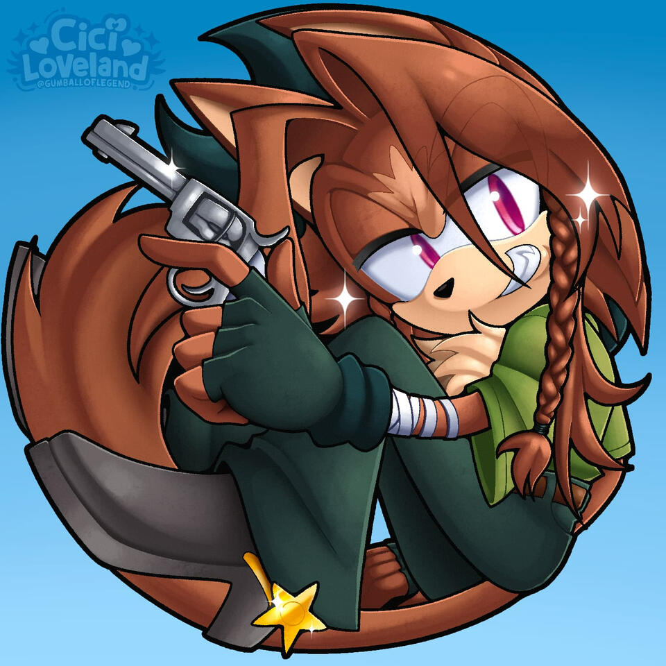 Bubbled Sonic Character Icon for @cheshireduo on Twitter/VGen