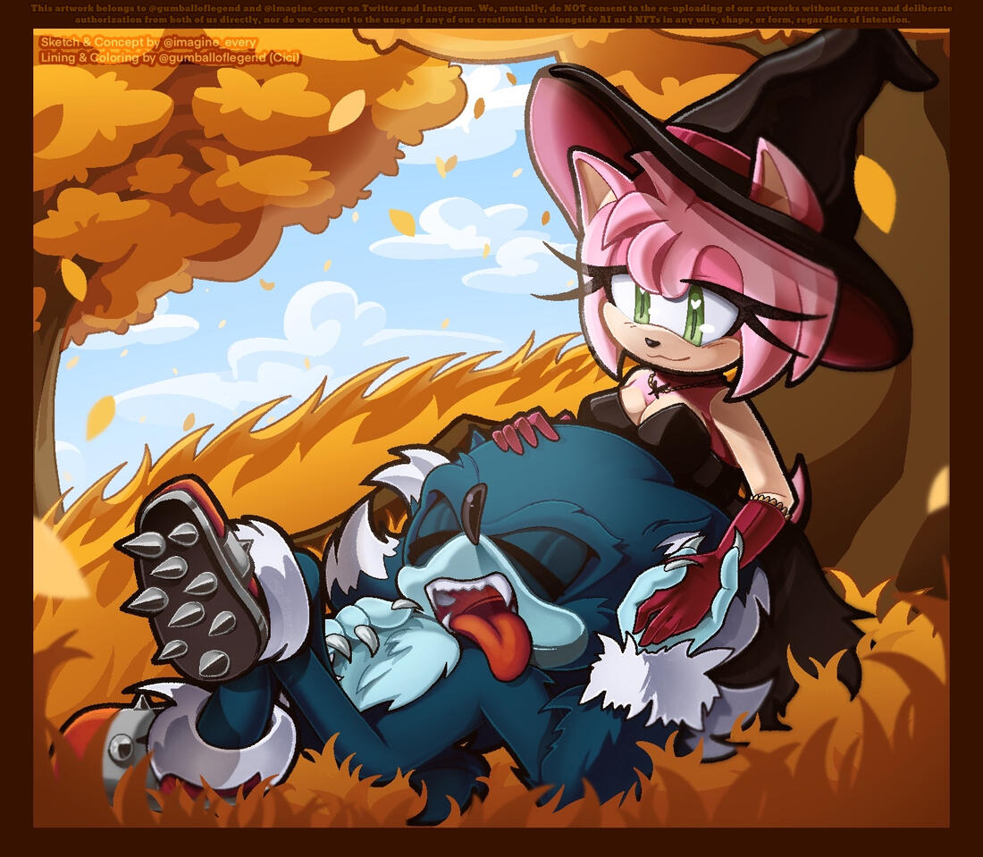 (2025) Werehog Sonamy Halloween Collaboration #2 with @Imagine_every on Twitter.
