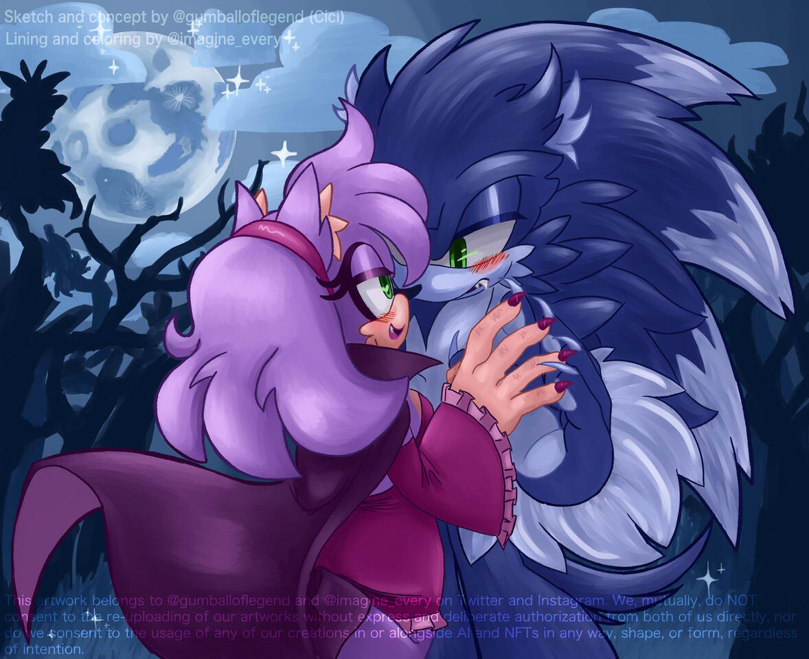 (2025) Werehog Sonamy Halloween Collaboration #1 with @Imagine_every on Twitter.