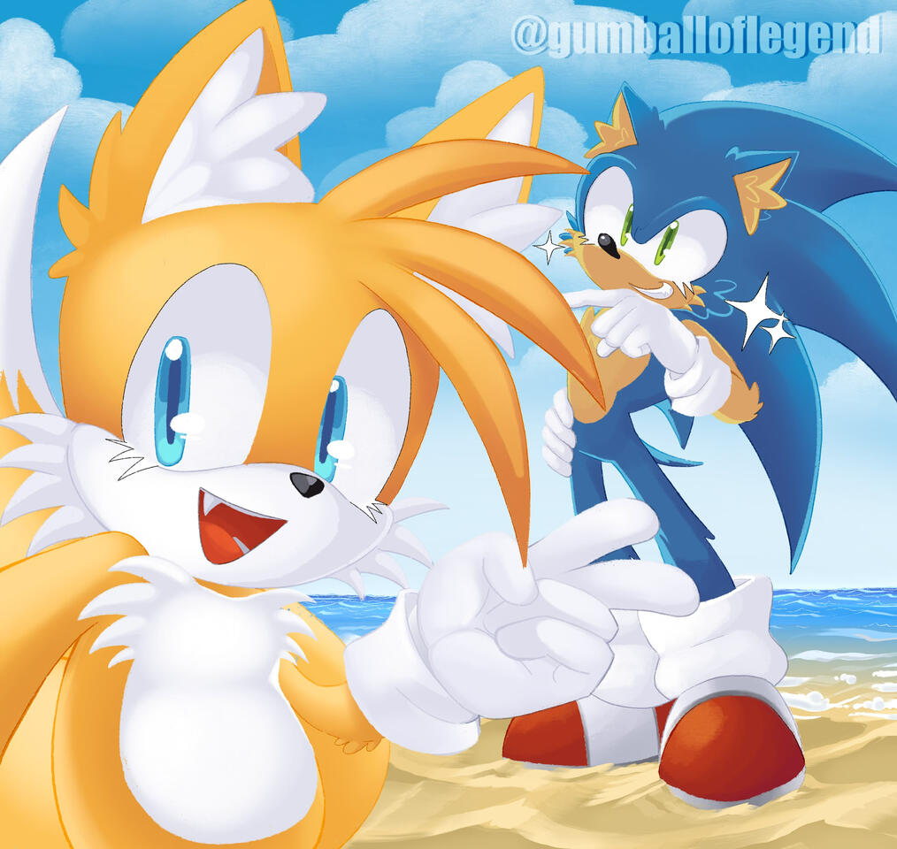 Sonic & Tails Selfie
