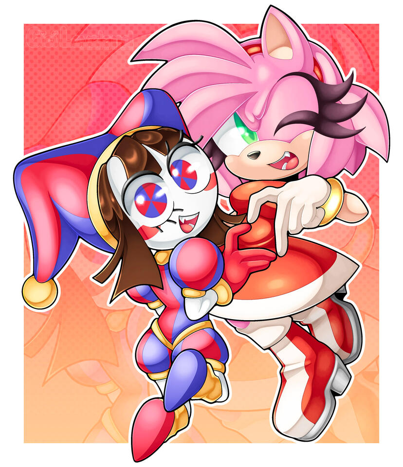 Pomni & Amy Rose Birthday Gift for @Imagine_every